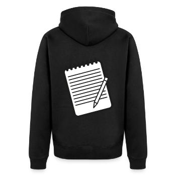 Checklist Notes Homework - Unisex Premium Organic Zip Hoodie - black - Back - Nico (187cm)