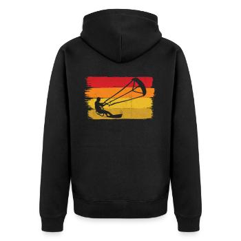 Kitesurf Kite Planche à voile Kitesurf Kiteboard - Veste à capuche bio Premium Unisexe - noir - Dos - Nico (187cm)
