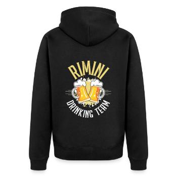 Rimini Drinking Équipe - Veste à capuche bio Premium Unisexe - noir - Dos - Nico (187cm)