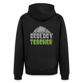 Geology teacher Teacher Geologist Geology Profession - Unisex Premium Organic Zip Hoodie - black - Back - Nico (187cm)