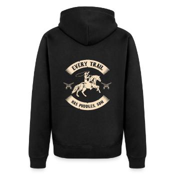Cowboy Bull Riding Western Riding Rodeo Cadeau - Veste à capuche bio Premium Unisexe - noir - Dos - Nico (187cm)