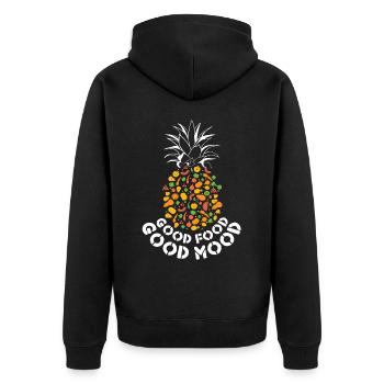 Fruits Légumes Fruits Nourriture Ananas - Veste à capuche bio Premium Unisexe - noir - Dos - Nico (187cm)