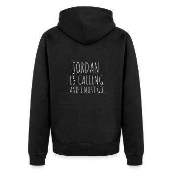 Jordan Souvenir Home Voyage Cadeau de Vacances - Veste à capuche bio Premium Unisexe - noir - Dos - Nico (187cm)