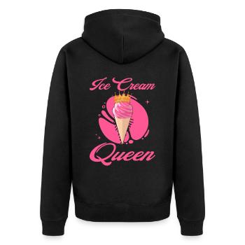 Reine des glaces Sorbet Icicles Mochi - Veste à capuche bio Premium Unisexe - noir - Dos - Nico (187cm)