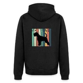 Schnauzer Chien Miniature Schnauzer Géant Schnauzer - Veste à capuche bio Premium Unisexe - noir - Dos - Nico (187cm)
