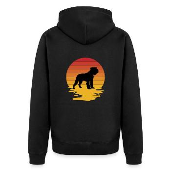 Schnauzer Chien Miniature Schnauzer Géant Schnauzer - Veste à capuche bio Premium Unisexe - noir - Dos - Nico (187cm)