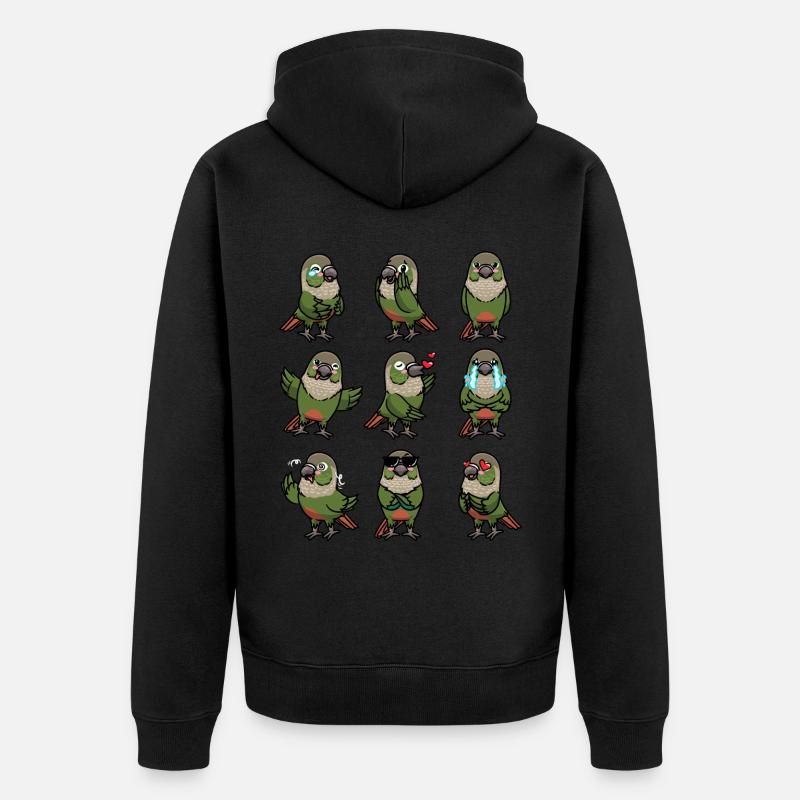 Molinasittich Perruche Perroquet Oiseau - Veste à capuche bio Premium Unisexe - noir