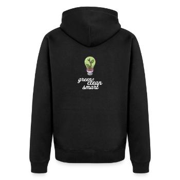 Energies renouvelables I Transition énergétique Électricité - Veste à capuche bio Premium Unisexe - noir - Dos - Nico (187cm)