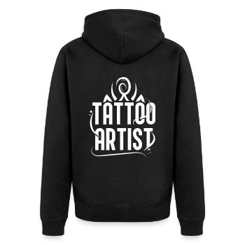 Tatoueur Tattoo Studio Tatouage Tatouage - Veste à capuche bio Premium Unisexe - noir - Dos - Nico (187cm)