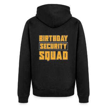 Security Security Guard Security Service - Unisex Premium Organic Zip Hoodie - black - Back - Nico (187cm)