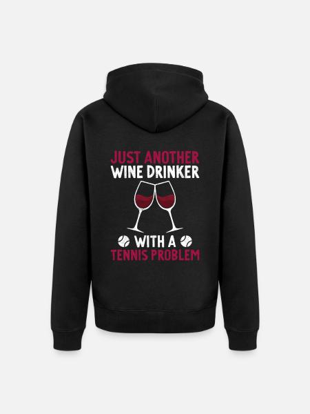 Just Another Wine Drinker - Unisex Premium Bio Zip Hoodie - Schwarz