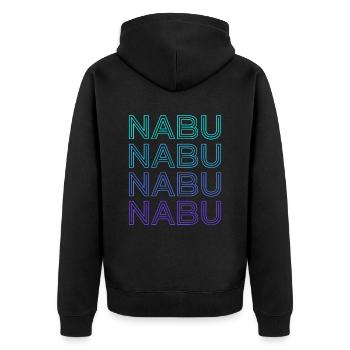 Nabu God Ancient Sumerian Deity Retro - Unisex Premium Organic Zip Hoodie - black - Back - Nico (187cm)