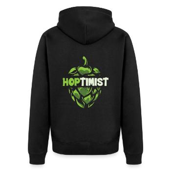 Bière Houblon Brasserie Brasserie Brasserie Bière artisanale - Veste à capuche bio Premium Unisexe - noir - Dos - Nico (187cm)