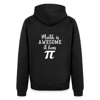 Math Mathematician Teacher Student - Unisex Premium Organic Zip Hoodie - black - Back - Nico (187cm)