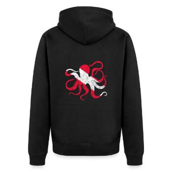 Octopus Octopus Octopus Octopus Sea Gift - Unisex Premium Organic Zip Hoodie - black - Back - Nico (187cm)