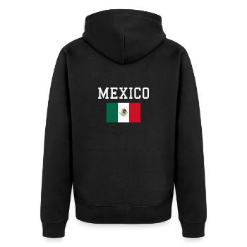 Mexique Drapeau Mexicain Cadeau - Veste à capuche bio Premium Unisexe - noir - Dos - Nico (187cm)