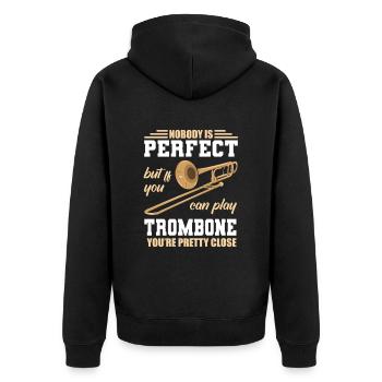 Trombone - Veste à capuche bio Premium Unisexe - noir - Dos - Nico (187cm)