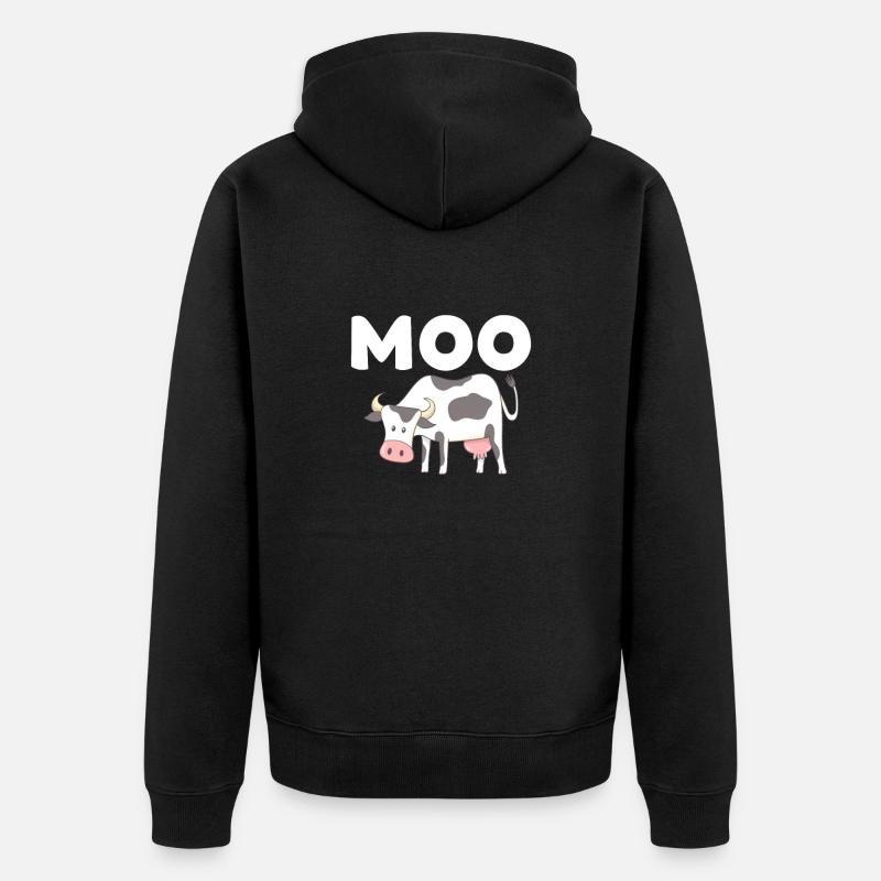 Vache - Veste à capuche bio Premium Unisexe - noir