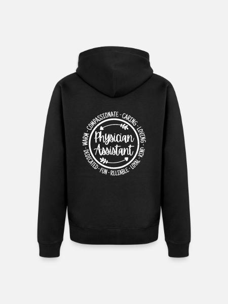 Arzthelferin Arzt Krankenschwester Assistenten - Unisex Premium Bio Zip Hoodie - Schwarz