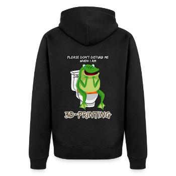 Imprimante 3D Frog pooping Imprimante 3D - Veste à capuche bio Premium Unisexe - noir - Dos - Nico (187cm)