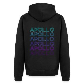 Apollon Dieu Mythologie grecque antique Rétro - Veste à capuche bio Premium Unisexe - noir - Dos - Nico (187cm)