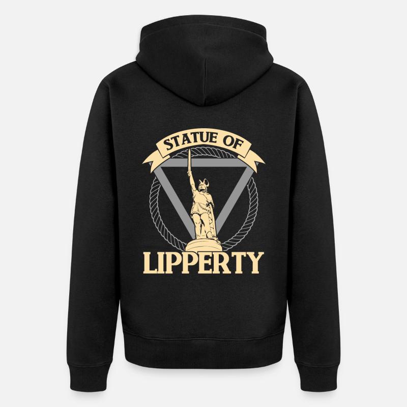 Hermann Monument Statue de Lipperty - Veste à capuche bio Premium Unisexe - noir
