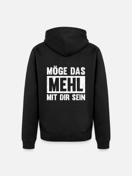 Bäcker Backen Konditor - Unisex Premium Bio Zip Hoodie - Schwarz