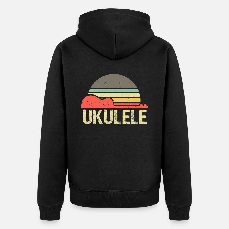 Ukulélé - Veste à capuche bio Premium Unisexe - noir