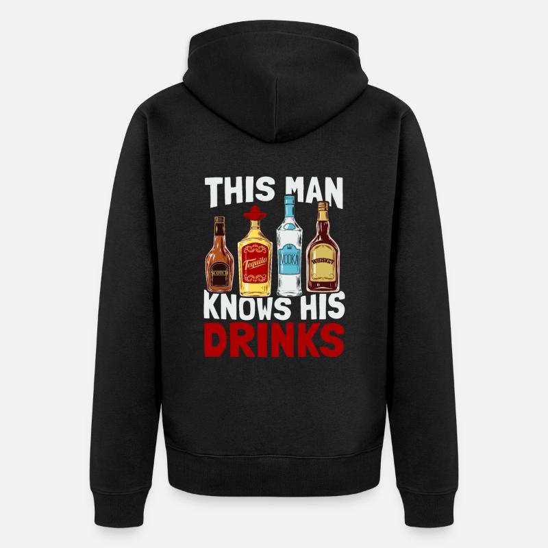 Barkeeper Bartender Barmann Bardame - Unisex Premium Bio Zip Hoodie - Schwarz