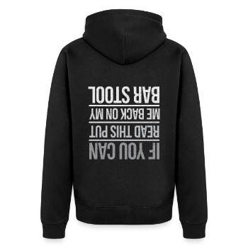 Irisch Irland Kleeblatt Grün Irish Party Shamrock - Unisex Premium Bio Zip Hoodie - Schwarz - Hinten - Nico (187cm)