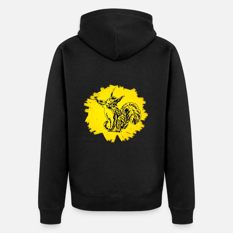 Eichhörnchen - Unisex Premium Bio Zip Hoodie - Schwarz