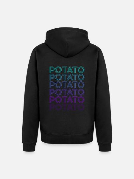 Pomme de terre rétro - Veste à capuche bio Premium Unisexe - noir