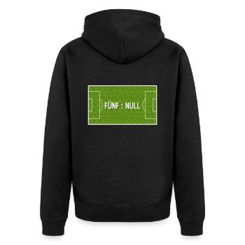 Fünf - Null - 50 Geburtstag 50 Jahre 50 Geburtstag - Unisex Premium Bio Zip Hoodie - Schwarz - Hinten - Nico (187cm)