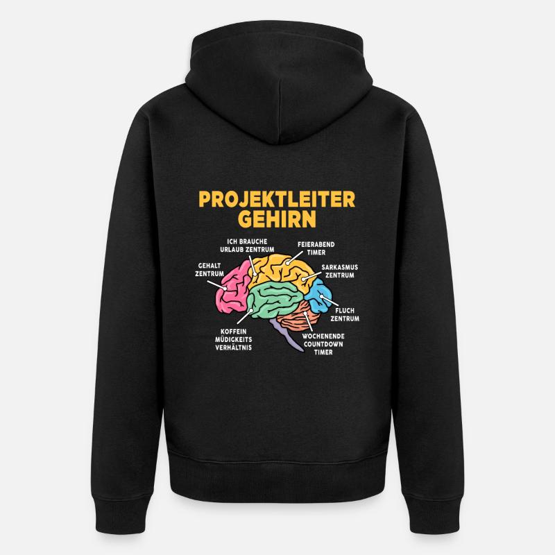 Projektleiter - Unisex Premium Bio Zip Hoodie - Schwarz