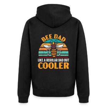 Bee Dad Like A Regular Dad But Cooler Beekeeper - Unisex Premium Organic Zip Hoodie - black - Back - Nico (187cm)