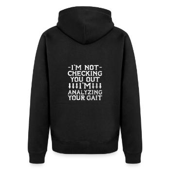 Physiotherapist Physiotherapy Physio Gift - Unisex Premium Organic Zip Hoodie - black - Back - Nico (187cm)