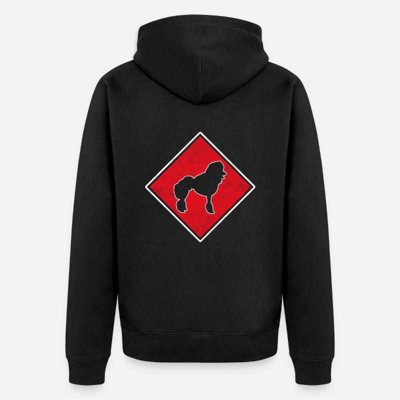 Logo du caniche - Veste à capuche bio Premium Unisexe - noir