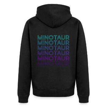 Minotaurus Altgriechisch Griechische Mythologie Re - Unisex Premium Bio Zip Hoodie - Schwarz - Hinten - Nico (187cm)
