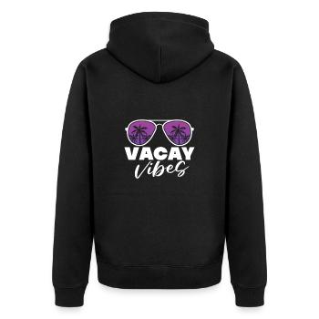 Plage - Veste à capuche bio Premium Unisexe - noir - Dos - Nico (187cm)
