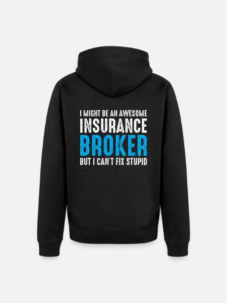 A Master Insurance Broker - Unisex Premium Organic Zip Hoodie - black