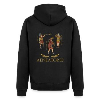 Musiciens romains dans la Légion - Aeneatores - Veste à capuche bio Premium Unisexe - noir - Dos - Nico (187cm)