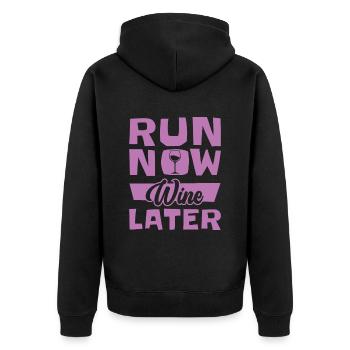 Jogger Runner Marathon Jogging Ski de fond - Veste à capuche bio Premium Unisexe - noir - Dos - Nico (187cm)
