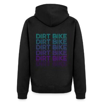 Dirt Bike Motocross Dirt Biking Biker Retro - Unisex Premium Bio Zip Hoodie - Schwarz - Hinten - Nico (187cm)