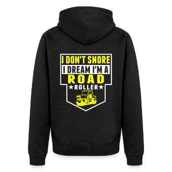 I Don't Snore, I Am Road Scooter - Unisex Premium Organic Zip Hoodie - black - Back - Nico (187cm)