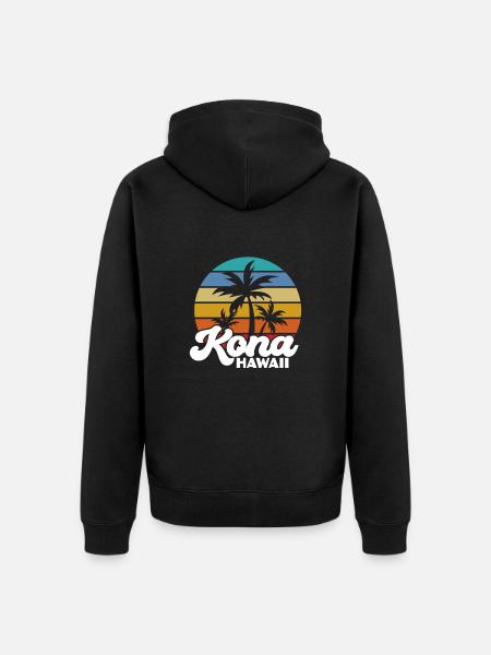 Hawaii - Unisex Premium Organic Zip Hoodie - black