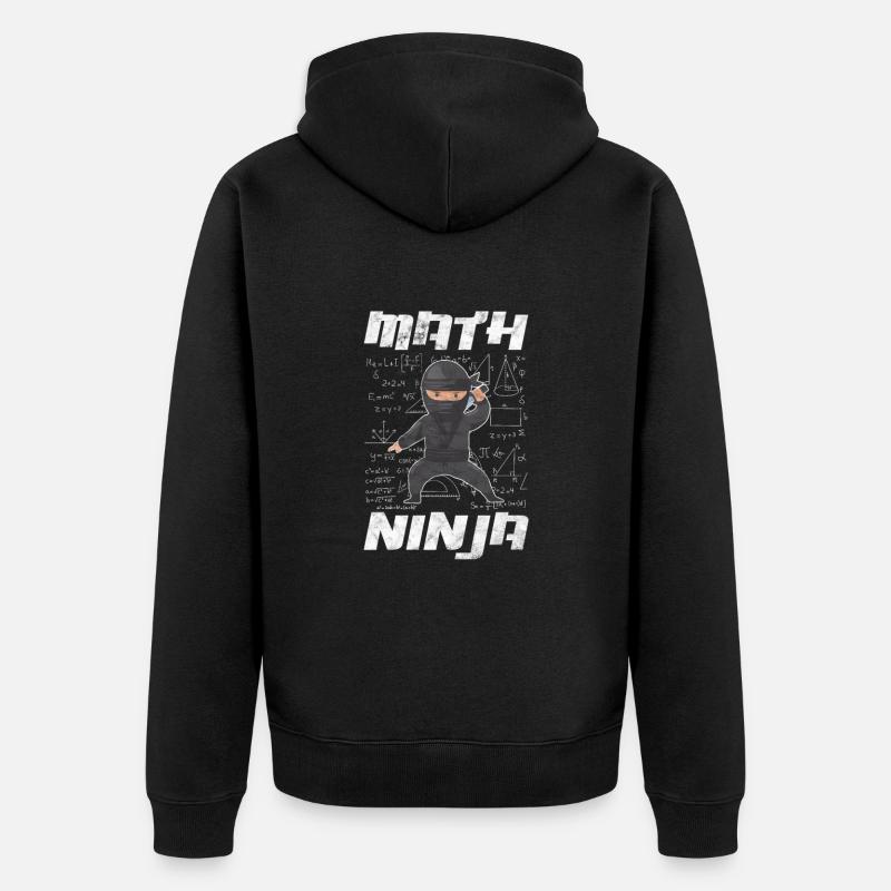 Mathematik - Unisex Premium Bio Zip Hoodie - Schwarz