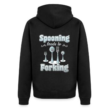 Wortwitz Kitchen Pun Restaurant Cuisine Couverts - Veste à capuche bio Premium Unisexe - noir - Dos - Nico (187cm)