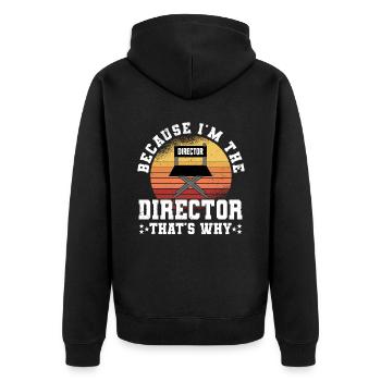 Réalisateur Cinéaste Long métrage - Veste à capuche bio Premium Unisexe - noir - Dos - Nico (187cm)