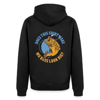Faites en sorte que mon achigan ait l’air d’un gros cadeau de pêche - Veste à capuche bio Premium Unisexe - noir - Dos - Nico (187cm)