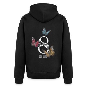 Achter Geburtstag 8. Geburtstagshirt - Unisex Premium Bio Zip Hoodie - Schwarz - Hinten - Nico (187cm)